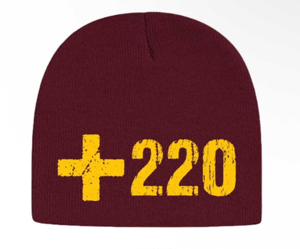 +220 Burgundy Beanie
